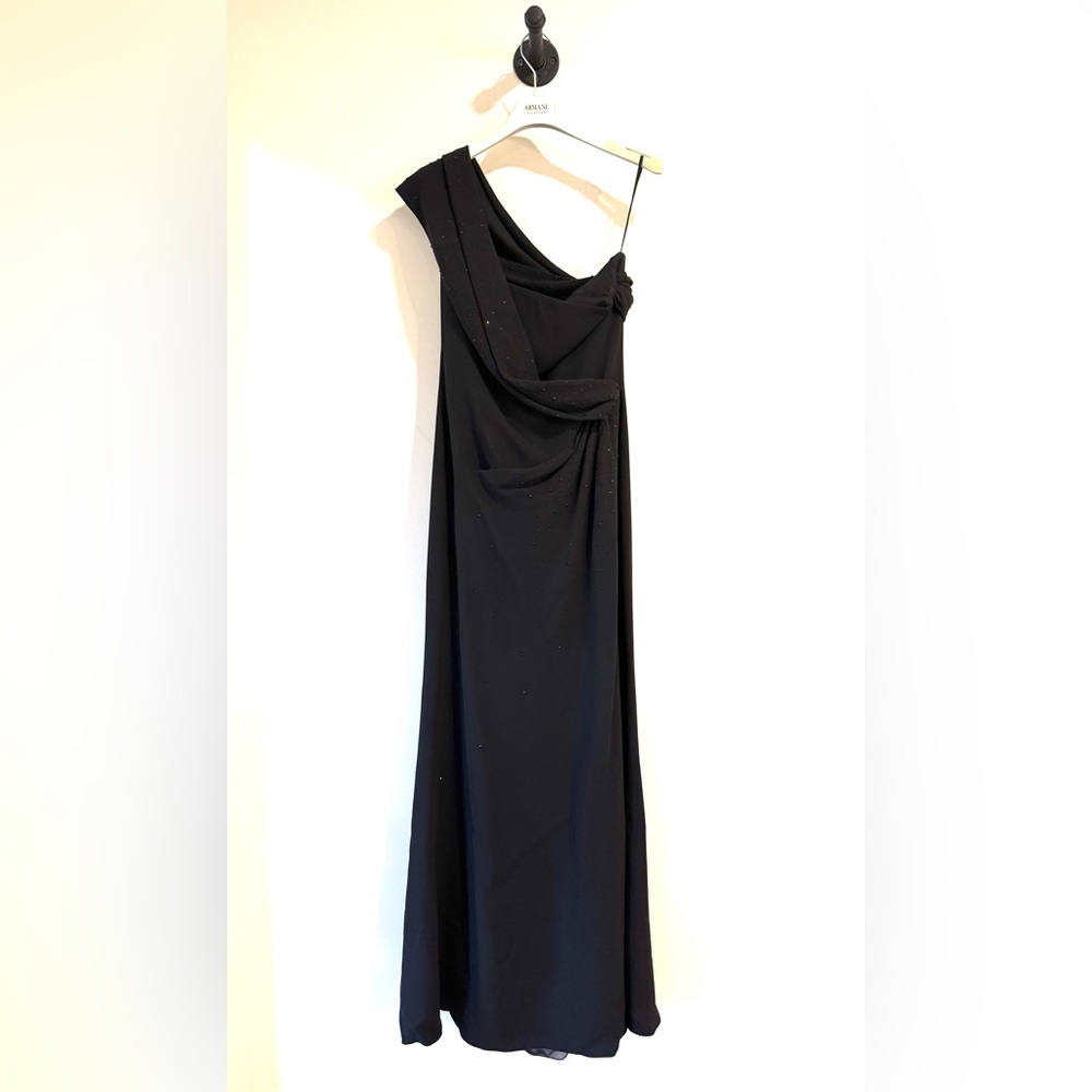 EUC Women’s Custom Armani Collezioni Classic Black Dress 6